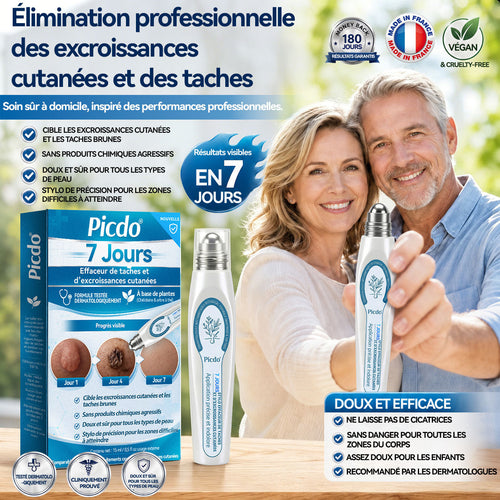 Boutique officielle de la marque |✅🎉𝐏i𝐜𝐝o® 7 Jours Effaceur de taches et d’excroissances cutanées(Zéro douleur, zéro cicatrice – Roller) ⏳
