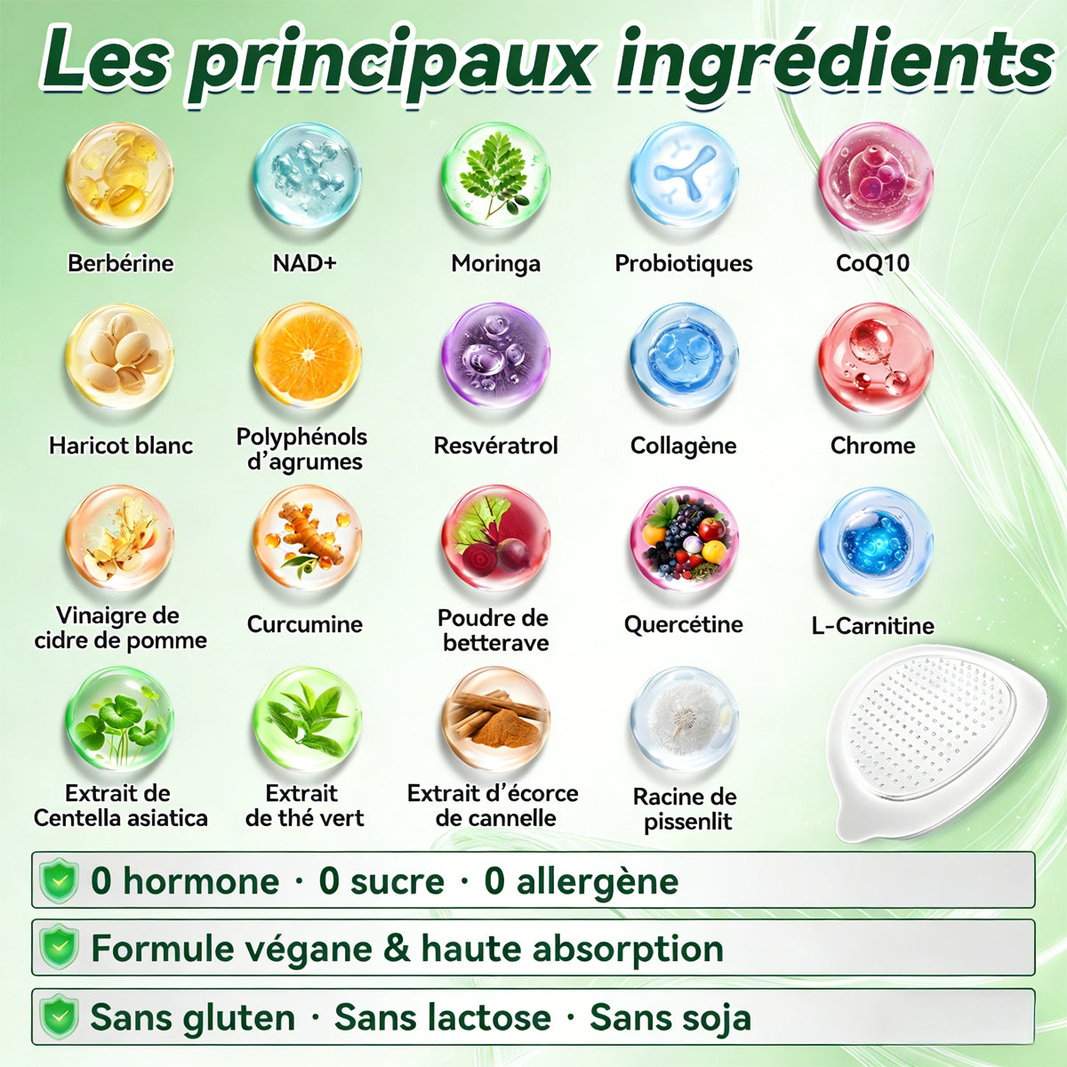 Magasin Officiel |  Luxarise® Moringa & Bérbérine 10-en-1 Patch Nanomicro-aiguilles Avancé👩‍⚕️ (Une application quotidienne, résultats visibles en 7 jours) ✅ Obésité, Diabète, Apnée du sommeil, Problèmes articulaires🍃