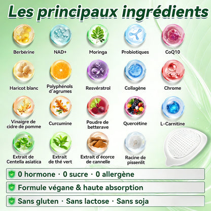Magasin Officiel |  Luxarise® Moringa & Bérbérine 10-en-1 Patch Nanomicro-aiguilles Avancé👩‍⚕️ (Une application quotidienne, résultats visibles en 7 jours) ✅ Obésité, Diabète, Apnée du sommeil, Problèmes articulaires🍃