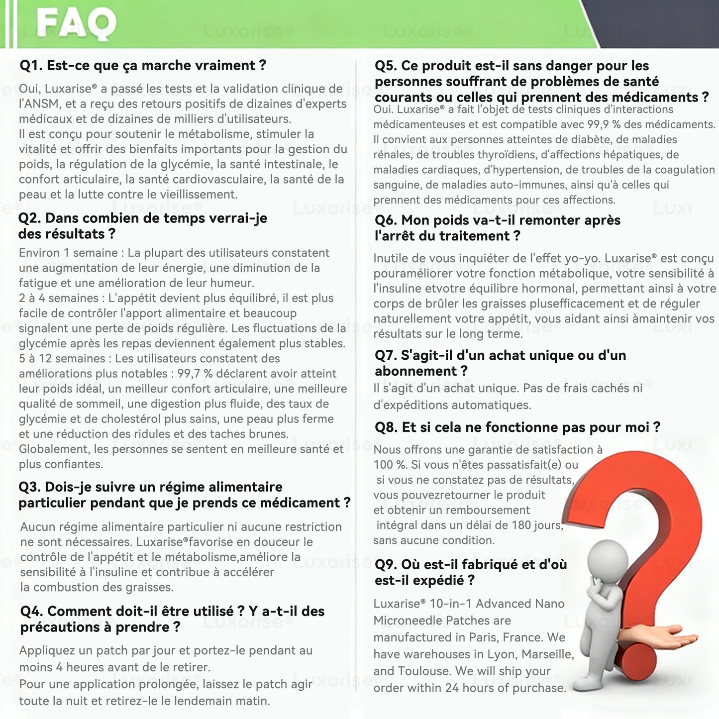 Magasin Officiel |  Luxarise® Moringa & Bérbérine 10-en-1 Patch Nanomicro-aiguilles Avancé👩‍⚕️ (Une application quotidienne, résultats visibles en 7 jours) ✅ Obésité, Diabète, Apnée du sommeil, Problèmes articulaires🍃