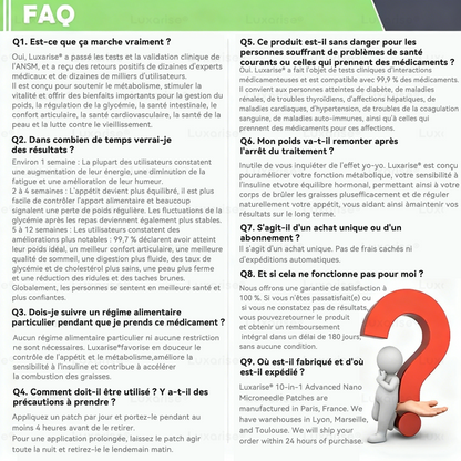 Magasin Officiel |  Luxarise® Moringa & Bérbérine 10-en-1 Patch Nanomicro-aiguilles Avancé👩‍⚕️ (Une application quotidienne, résultats visibles en 7 jours) ✅ Obésité, Diabète, Apnée du sommeil, Problèmes articulaires🍃